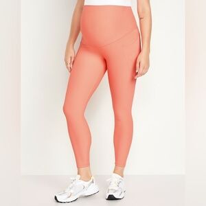 Old Navy Maternity Full-Panel PowerSoft 7/8 Leggings Nectar Pink
